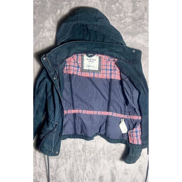 Abercrombie & Fitch Women’s Military Utility Jacket – Hooded, Size Medium Irreg - Picture 7 of 16